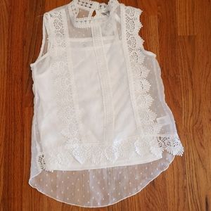 Lace White tank top